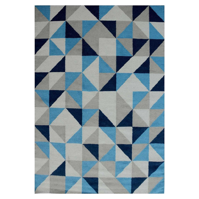 Trollhättan Geometric Wool Hand Woven Area Rug, Rectangle 200 x 290cm