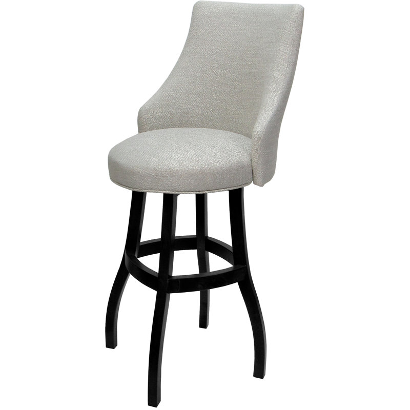 Swivel Solid Wood Extra Tall Bar Stool, Black