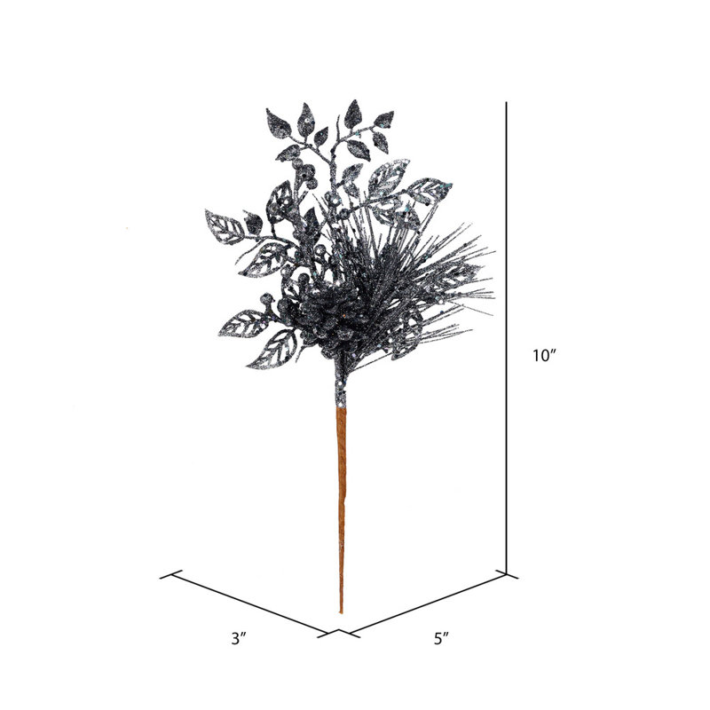Choix de Noël artificiel à feuilles de pin en forme de pomme de pin 10 po The Holiday Aisle®, 12 par sac
