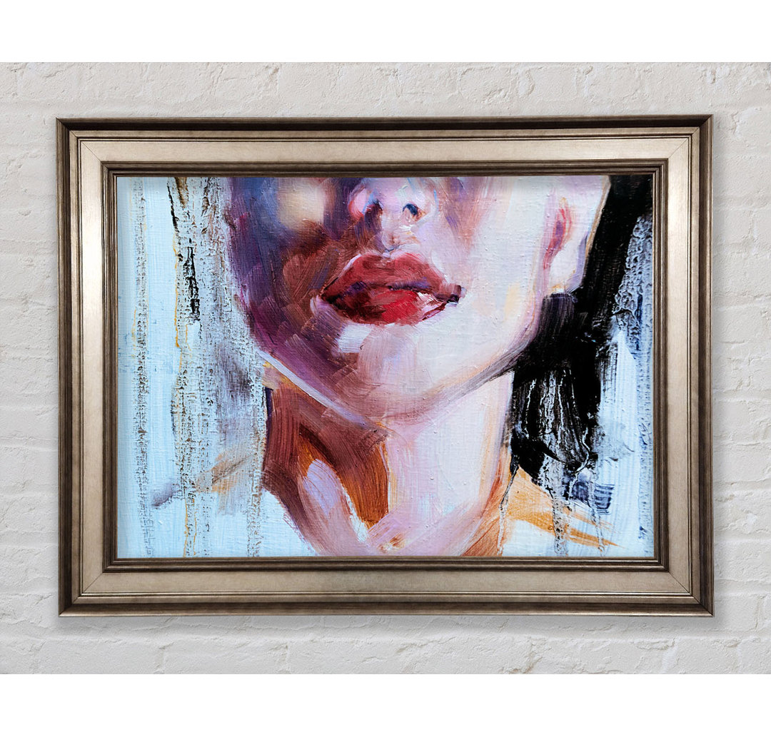 The Lips Of A Woman - Einzelne Bilderrahmen Kunstdrucke