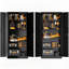 Armoire de rangement en métal durable avec portes verrouillables, 4 tablettes réglables, idéale pour un usage sécuritaire et organisé à la maison ou au bureau