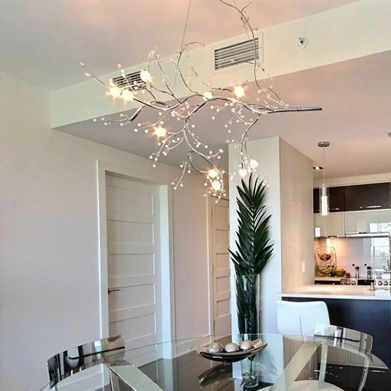 Lustre linéaire moderne 10 lumières Spoutnik
