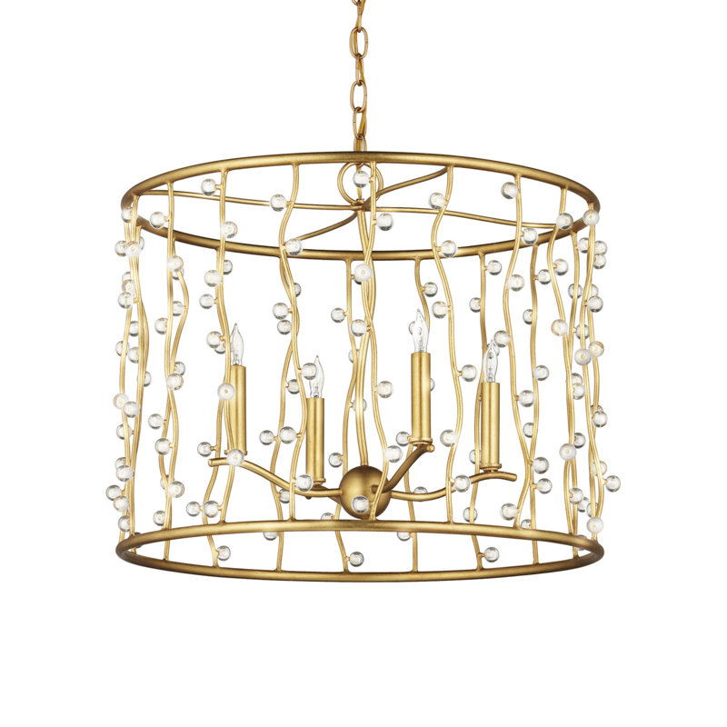 Adagio 4 - Light Wrought Iron/Crystal Chandelier