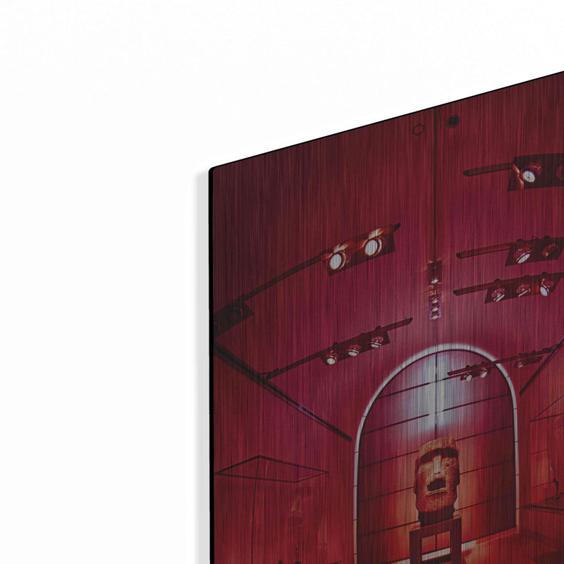 Ebern Designs «Red Sculpture» par Sebastien Lory, art mural en métal, 12 po x 16 po, H 24 po x l 16 po