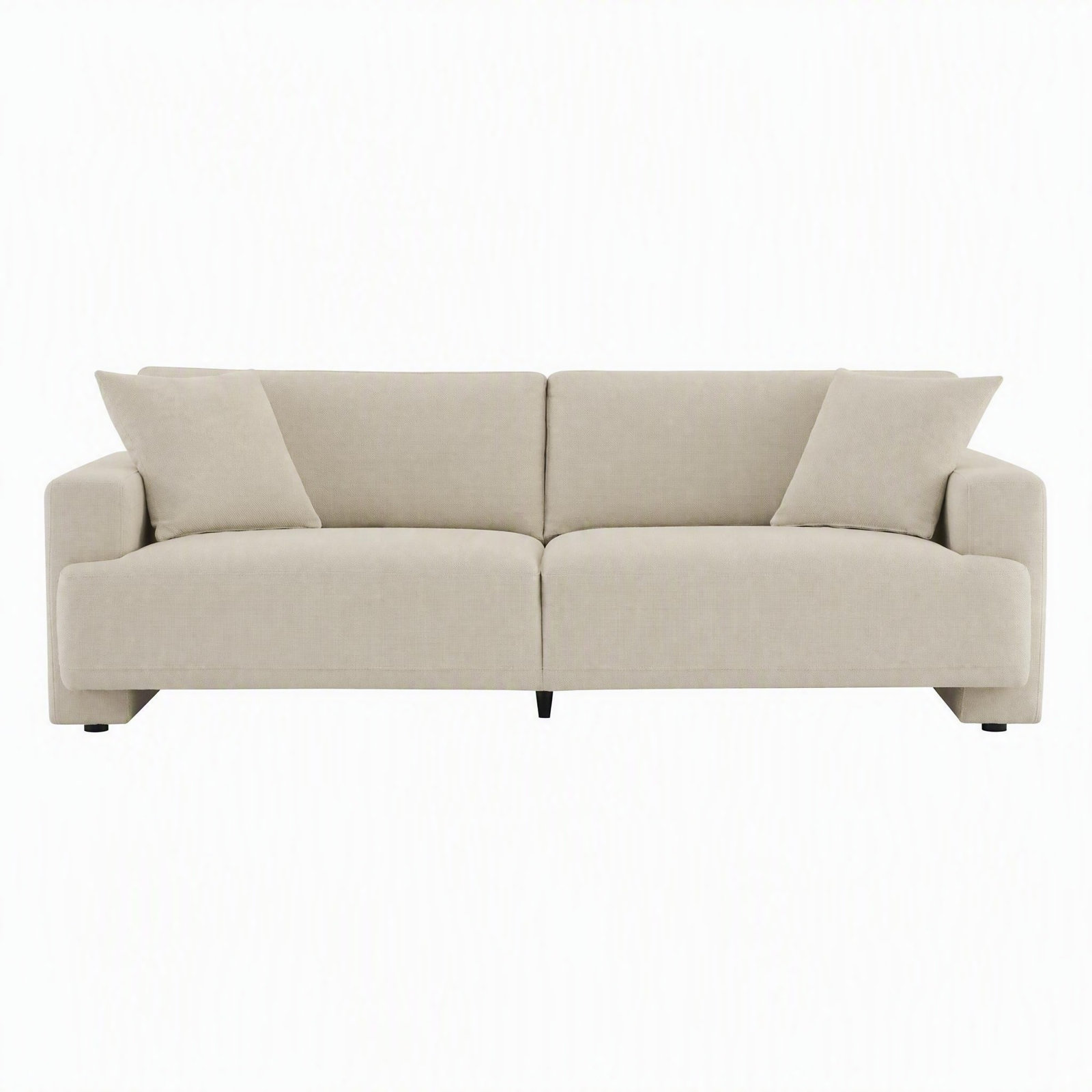 Ives 90" Upholstered Sofa, Cream Performance