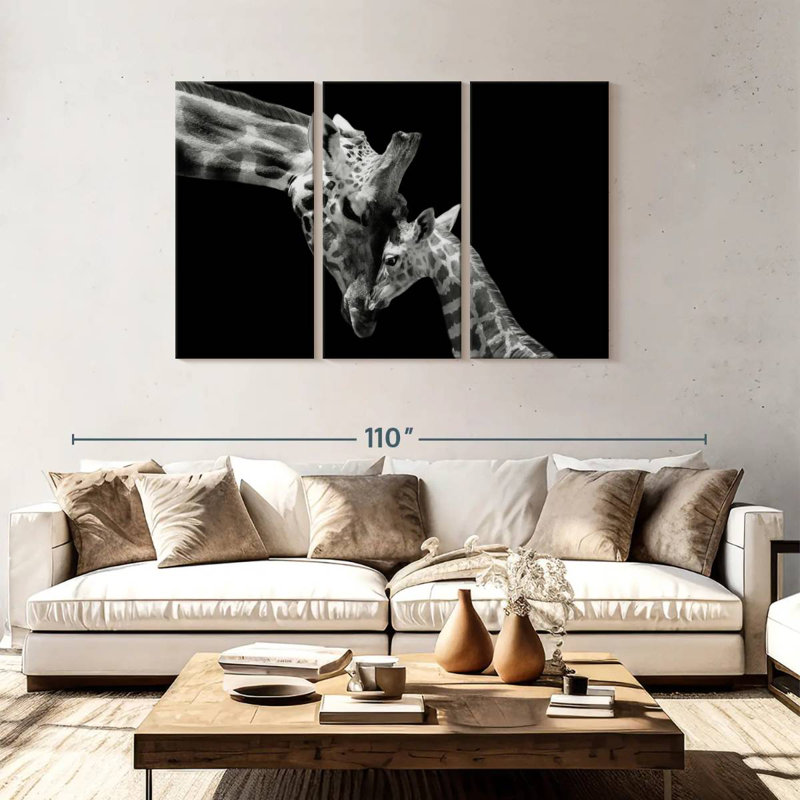 Brampt Doting Mother Giraffe, 48" H x 74" W