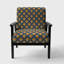'Gatlyn - Abstract Retro Design III - Upholstered Mid-Century Accent Arm Chair