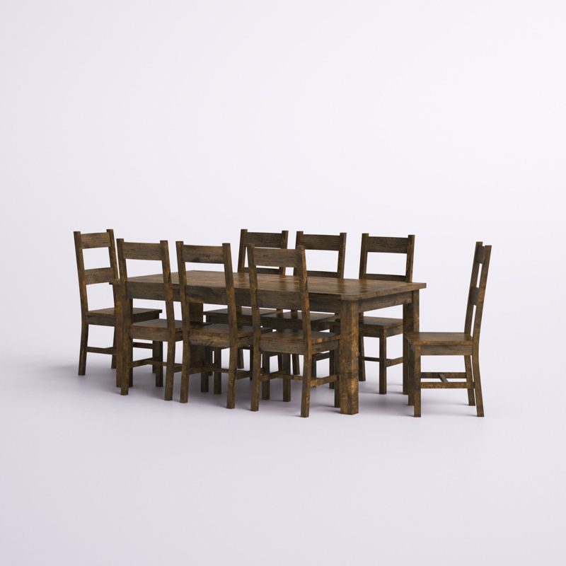 Tiernagh Solid Wood Dining Set - Distressed Finish