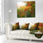 Érable coloré - Coussin décoratif à imprimé floral