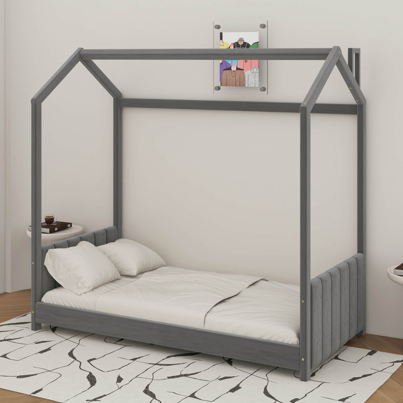 Lit simple en velours