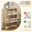 Armoire à chaussures avec 2 tiroirs rabattables, étagère à chaussures mince cannelée avec rangement ouvert-129982328