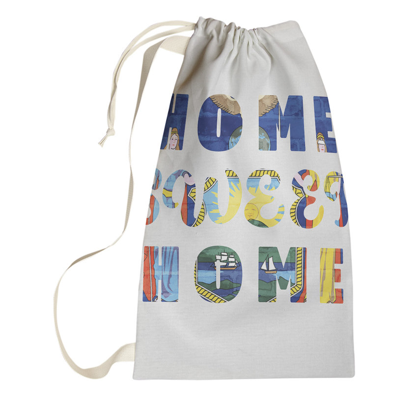Sac à linge Home Sweet Home, Grand (H 76,5 po x l 29,5 po x P 1,5 po), New York