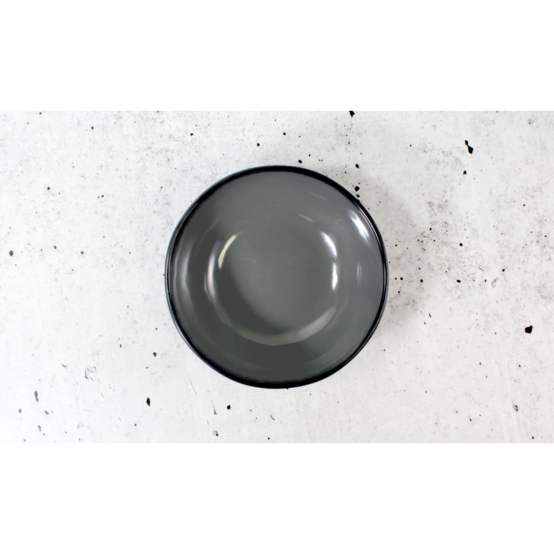 Marl 2 Piece Melamine Pasta Bowl Set, Grey