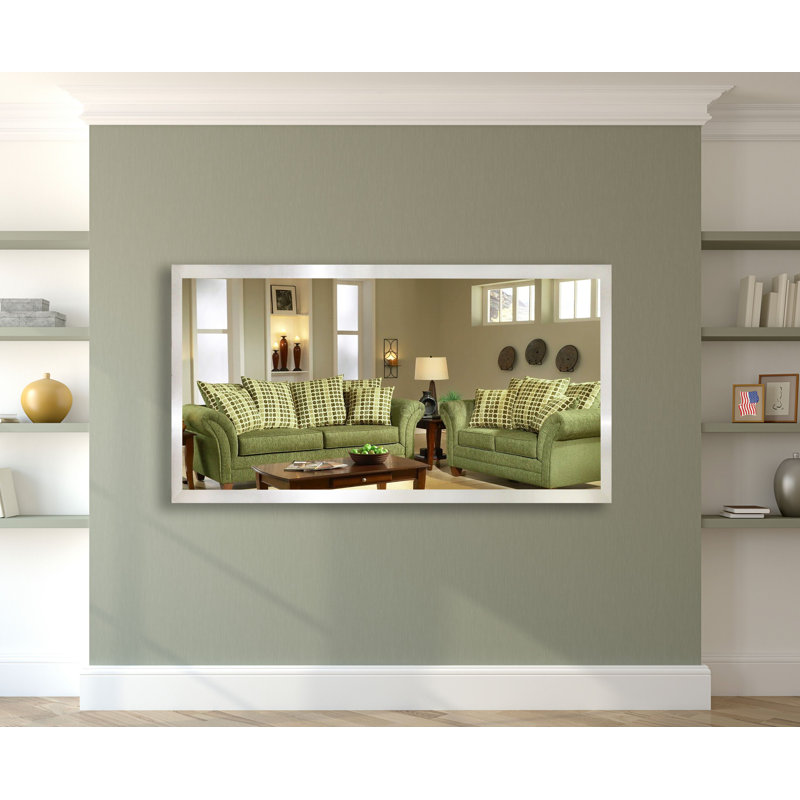 Swayam Wood Flat Wall Mirror, 34.5" H x 70" W