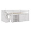 Lit mezzanine double avec bureau d'écriture rétractable et 3 tiroirs-141965293
