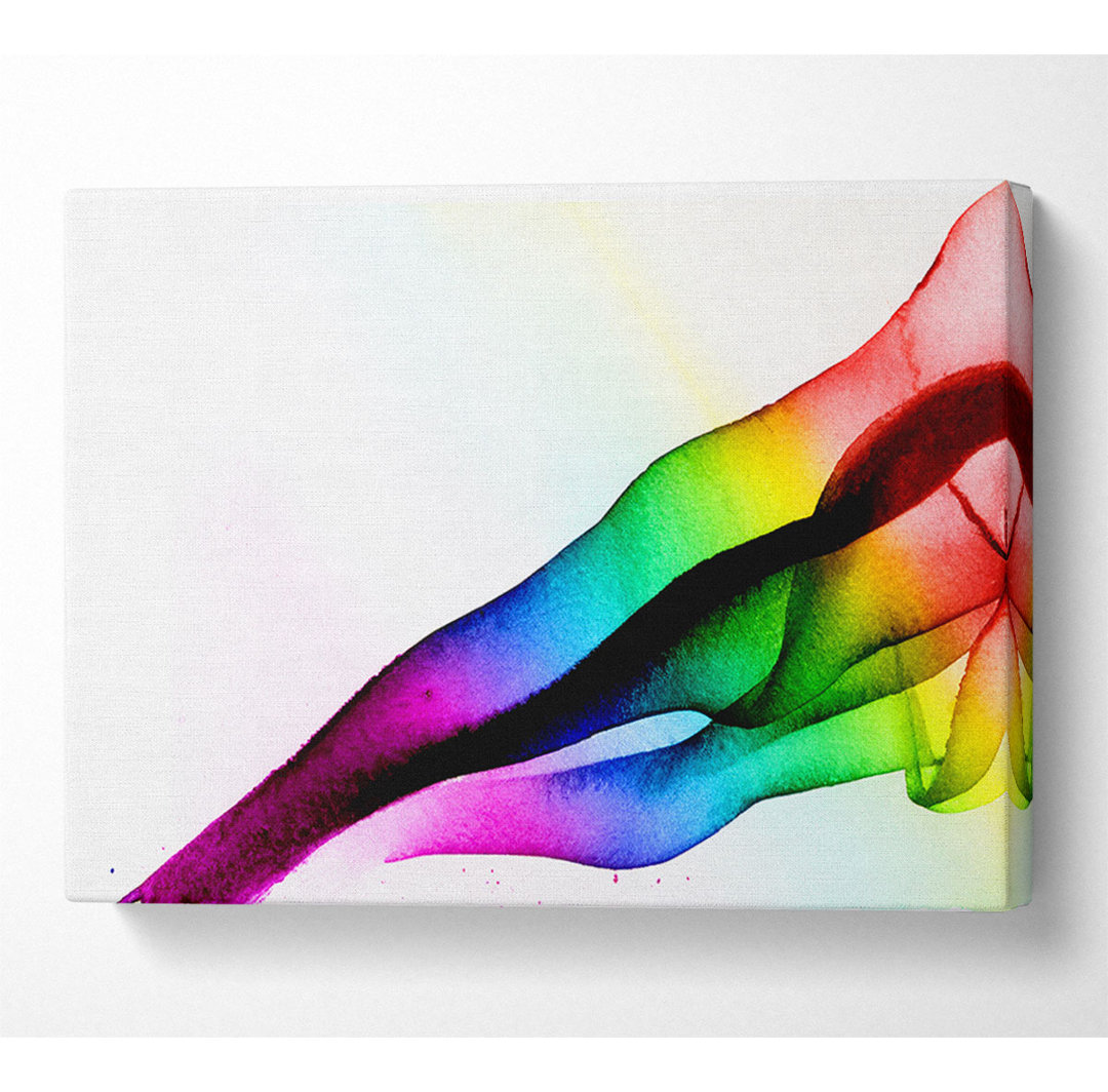 Regenbogenbänder - Kunstdrucke auf Leinwand - Wrapped Canvas