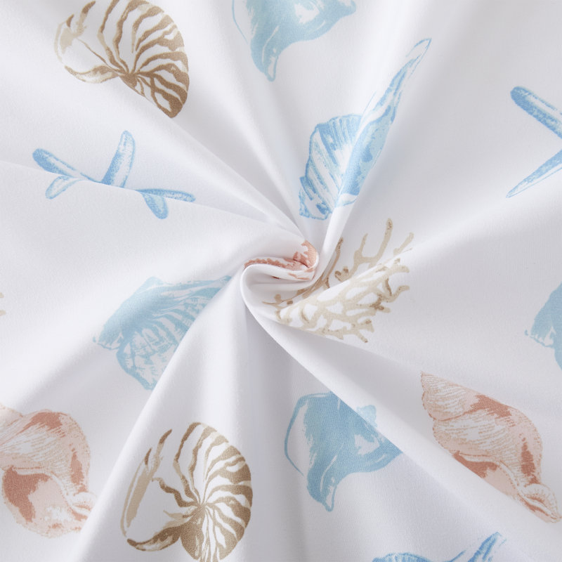 Ensemble de draps en microfibre pour enfants, Double, Coquillages
