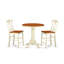 L'ensemble de comptoir de cuisine 5 pièces comprend une table de salle à manger ronde avec piédestal et 4 chaises de salle à manger, babeurre et cerise-1524996434-1549863579-1604130734