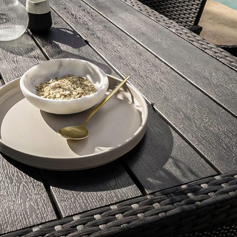 Ahmid - Person 150Cm L Outdoor Table Set, Black