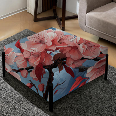 Grand repose-pieds carré Cherry Blossom Bliss