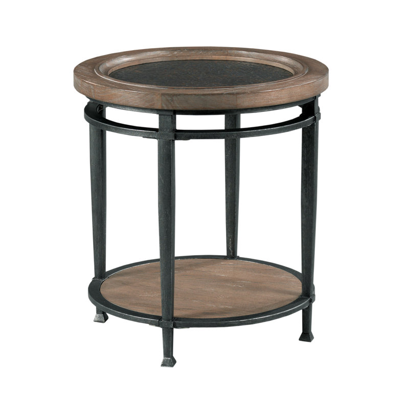 Table de bout avec rangement Safran Steel
