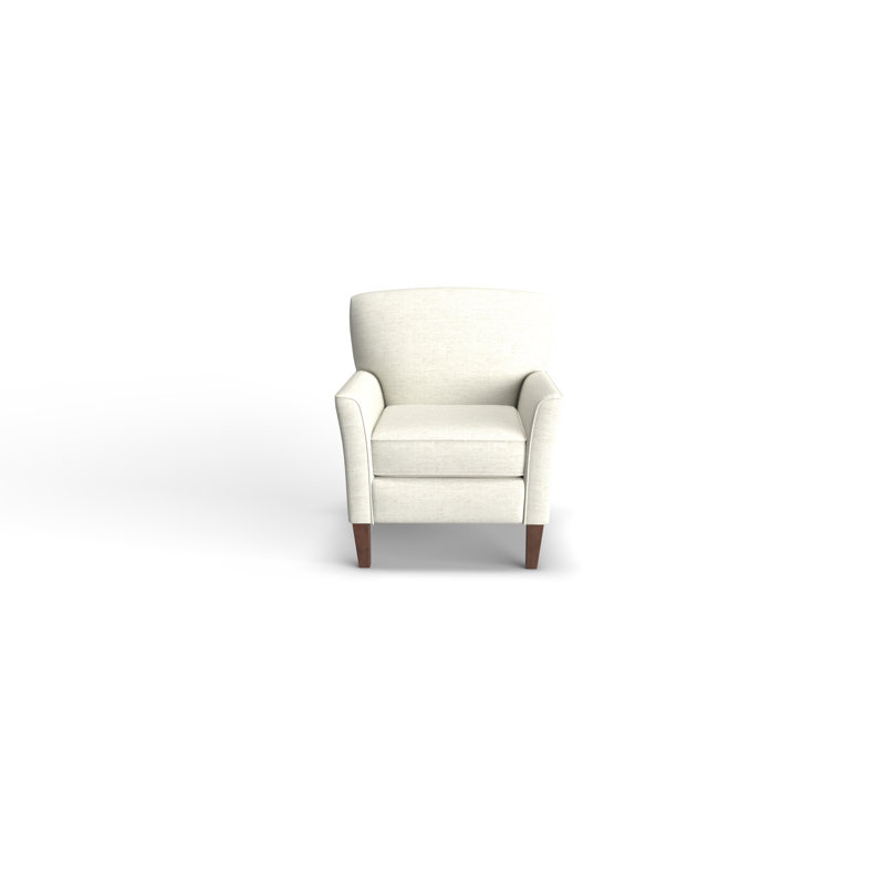 Fauteuil de 33 po de large Shirleyann, Noyer foncé, Mélange de polyester crème