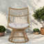 Chaises longues confort pour le patio, fer rotin Pe, sièges de patio modernes Boho