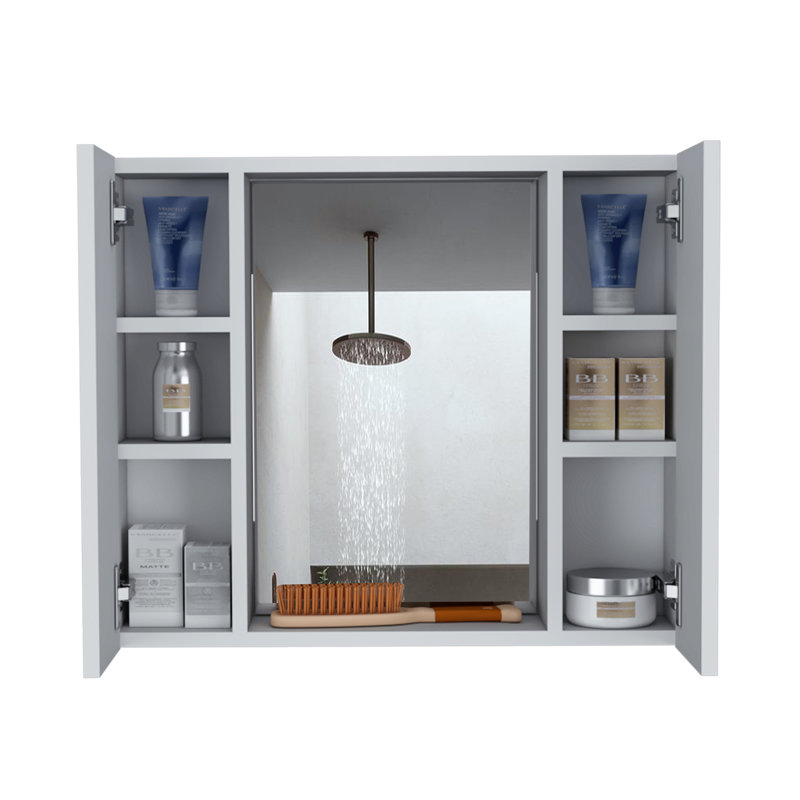 Armoire à pharmacie polyvalente avec tablette extérieure pour un rangement organisé et un accès facile