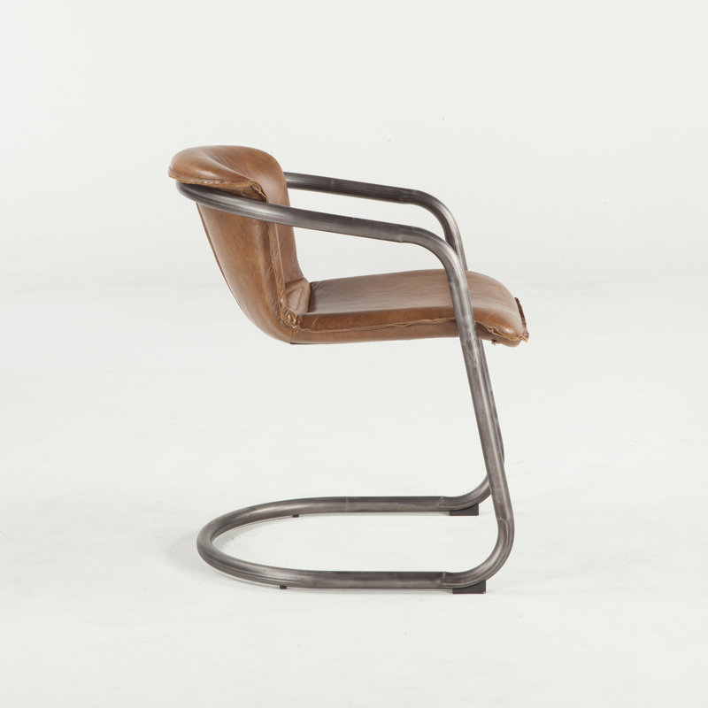Chiavari Leather Arm Chair, Chestnut