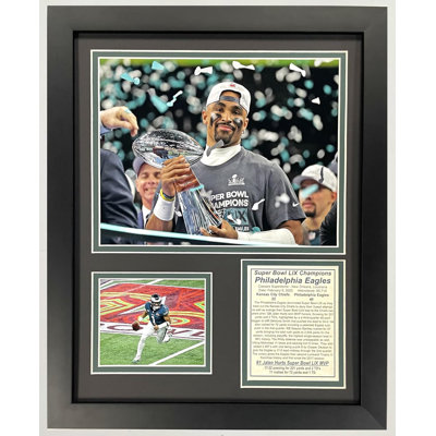 Eagles de Philadelphie | 2024 Super Bowl LIX Champions | Montage photo encadré 12 po x 15 po | Jalen Hurts
