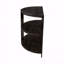 Console demi-lune avec 2 tablettes ouvertes