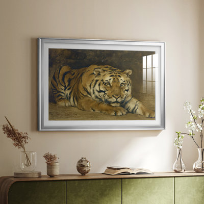 A Tiger-John Collier - reproduction encadrée avec passe-partout et verre - 1885