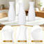 Paquet de 10 petits vases à fleurs en plastique avec cordes de ficelle pour centres de mariage, décoration de table et décoration intérieure - mini vases de 6,7 pouces pour bricolage