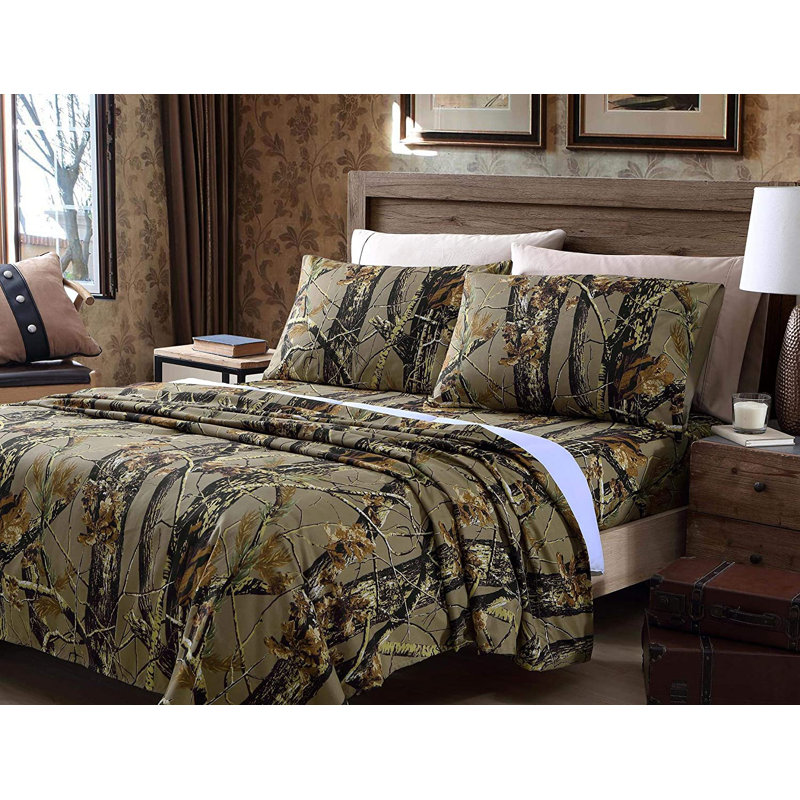 Microfiber Camouflage Sheet Set, RV Queen