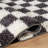 Block Pattern Shag Rug – Anthracite Dark Gray – Medium Pile, Durable & Easy To Maintain-1420581137