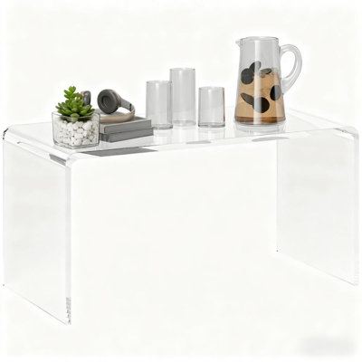 Coffee Table,Long Rectangle Waterfall Coffee Table