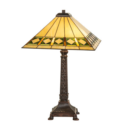 27" High Diamond Band Mission Table Lamp