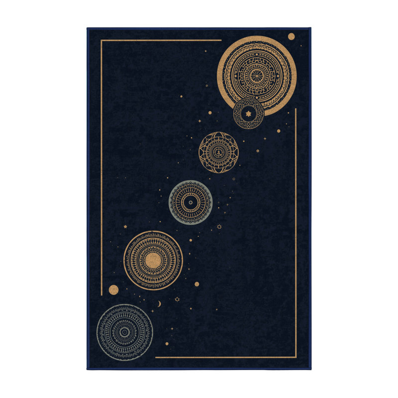 Tapis gris moelleux moelleux à motif de blocs d'inspiration mondiale Steinber, 8 x 12