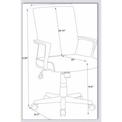 Chaise de bureau/de travail réglable en hauteur avec accoudoirs, conception ergonomique pour un confort et un soutien optimaux lors de longues heures de travail.
