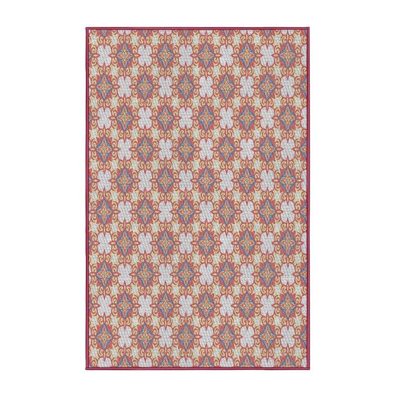 Geometric Indoor Rug, Rectangle 5' x 7'