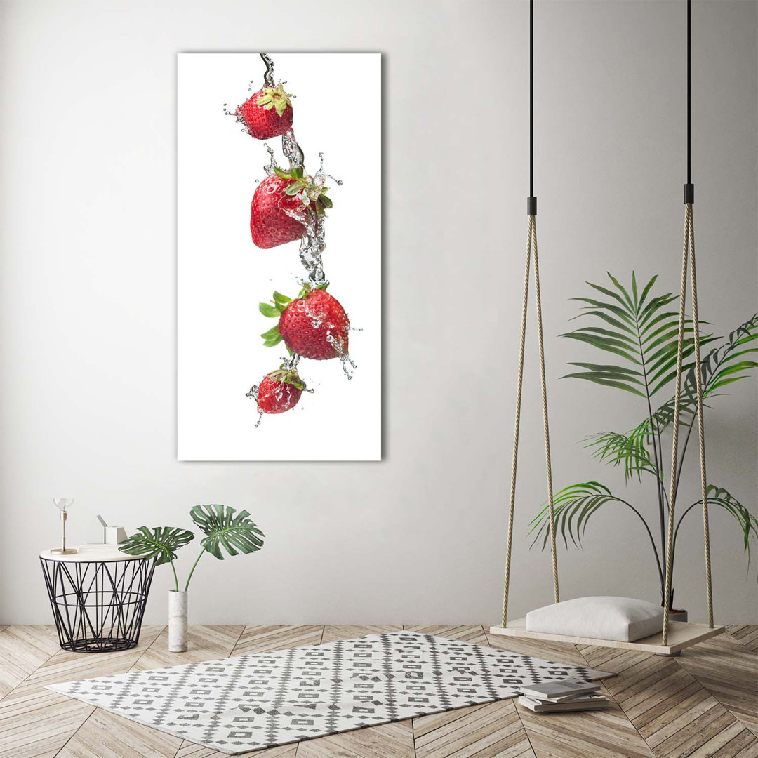 Erdbeeren - Kunstdrucke auf Leinwand - Wrapped Canvas