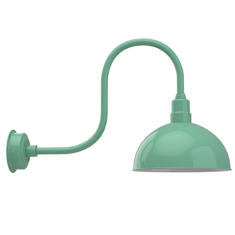 Luminaire de grange d’extérieur à del Dipkarpaz, H 9 po x l 14 po x P 17 po, Jade