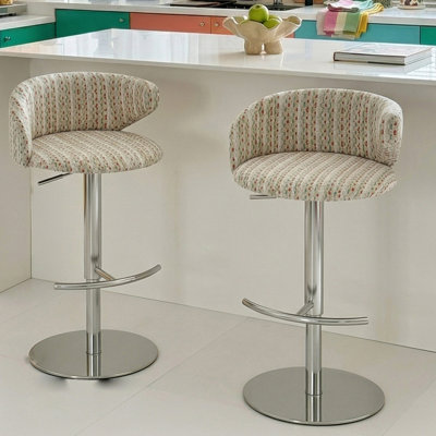 Ensemble de 2 fauteuils à dossier argenté couleur argent