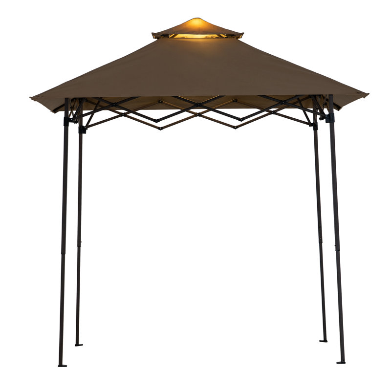 Abri de jardin debout à deux niveaux pour abri de jardin à 2 niveaux avec lumière magnétique à DEL, hauteur de plafond réglable, pour barbecue, pique-nique, événements extérieurs