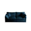 Ensemble de 2 chaises et chaise en chenille bleue, matériaux de qualité, ajout de salon élégant 2 pièces, rembourré avec une éponge, mobilier moderne
