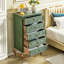 Vintage-Inspired Ginkgo Leaf Carved Accent Chest