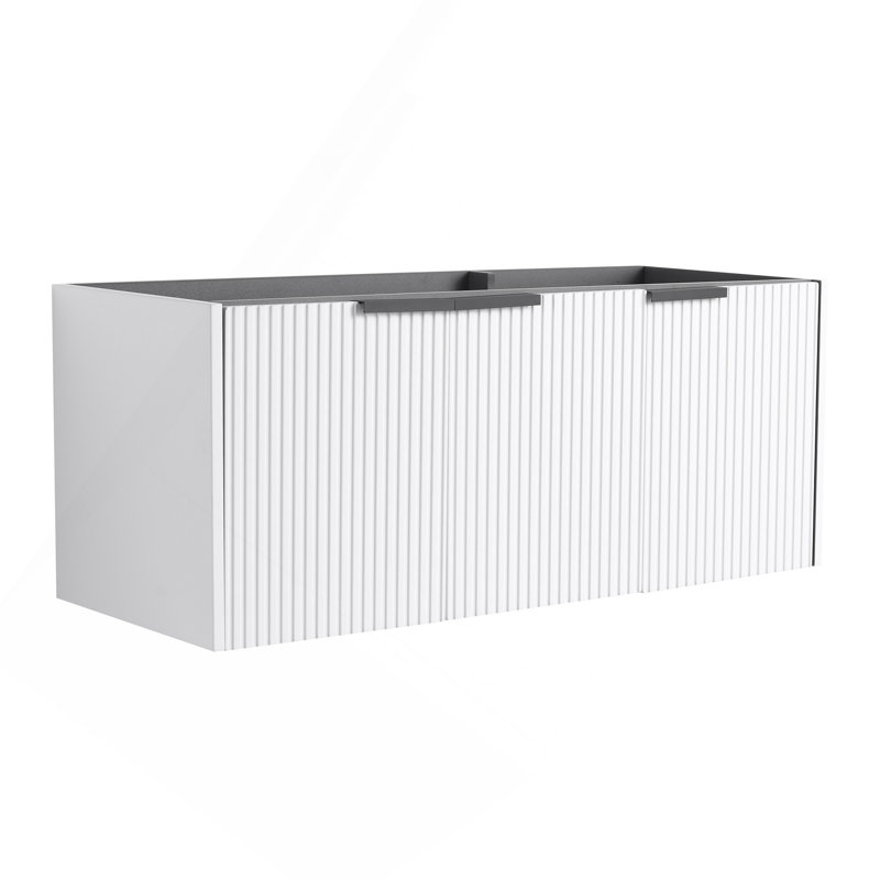 48" Wall Mounted Bathroom Vanity & 3 Soft-Close Doors-Packing ( Excluding Sink ), White