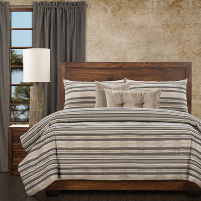 Kilimanjaro Cotton Blend Baffle Box Stitch Striped Duvet Cover & Insert