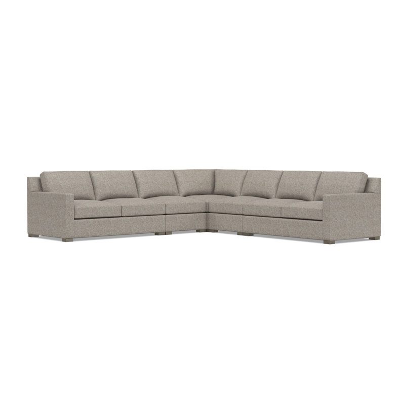 Bernhardt Kelsey 5-Piece Fabric Sectional, 35.5" H x 134.5" W x 134.5" D, Beige Polyester