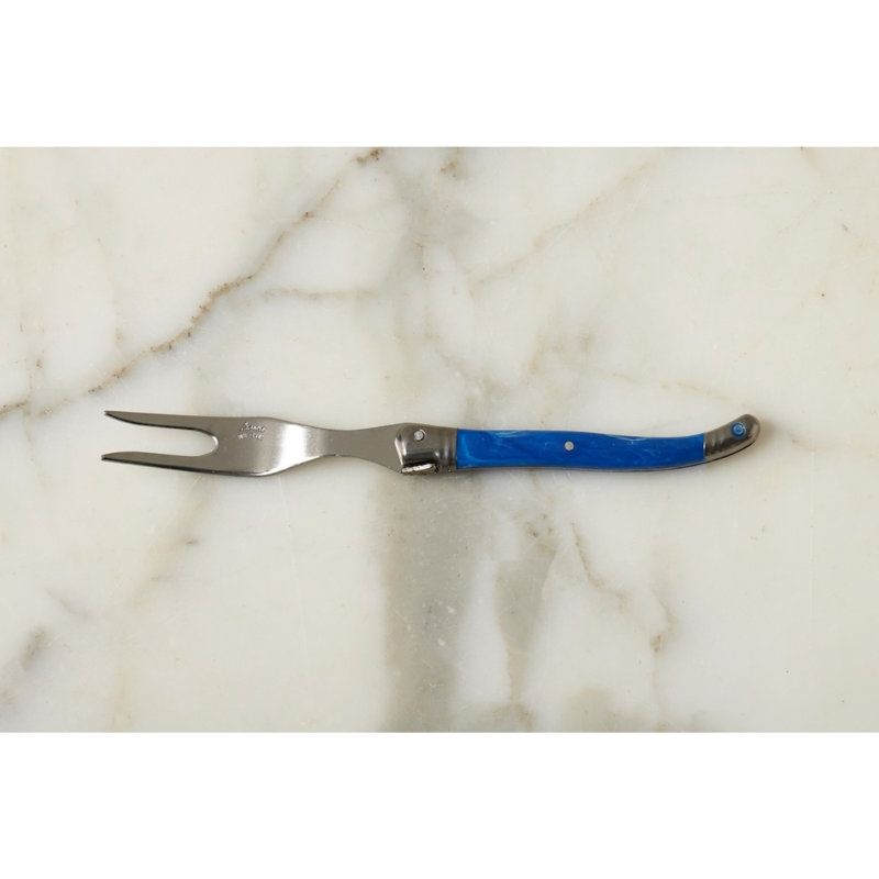 Fourchette à fromage Laguiole originale française - Bleue, Blue
